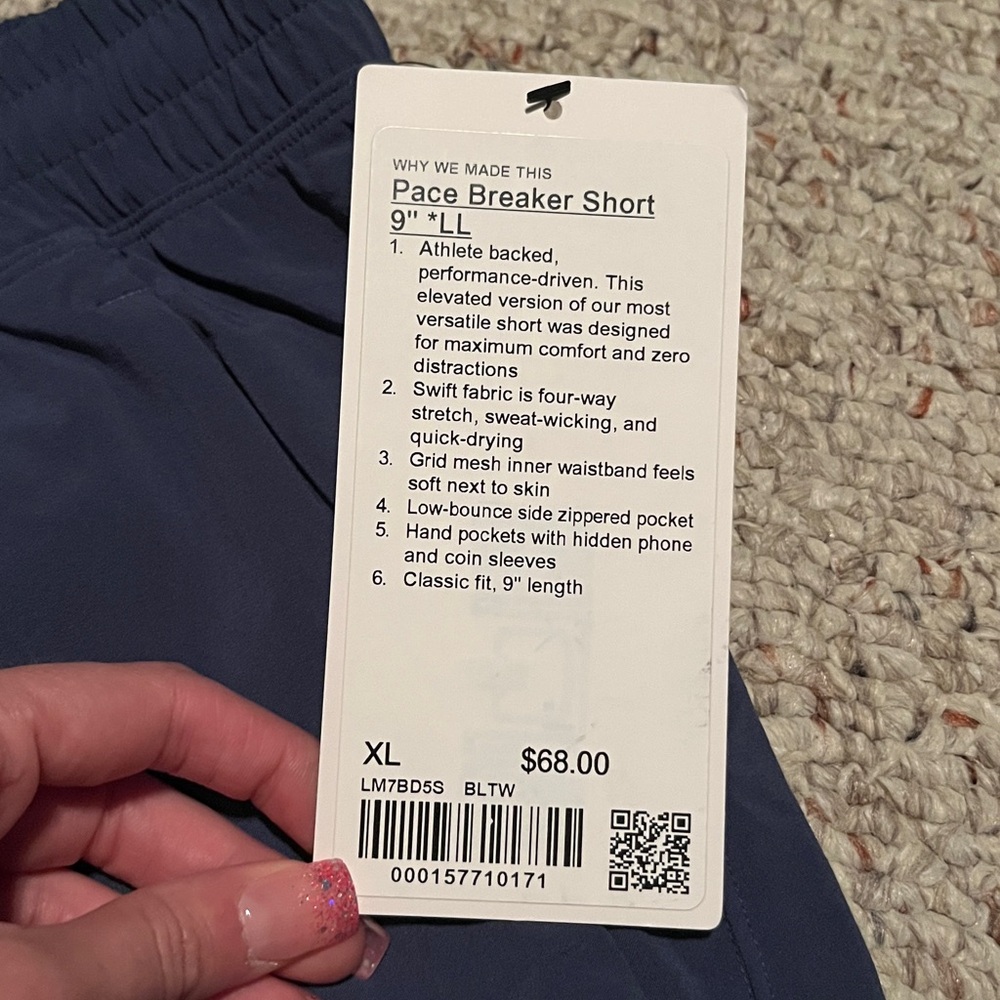 NWT Men’s Lululemon Pace Breaker Short 9” LL - Picture 2 of 7
